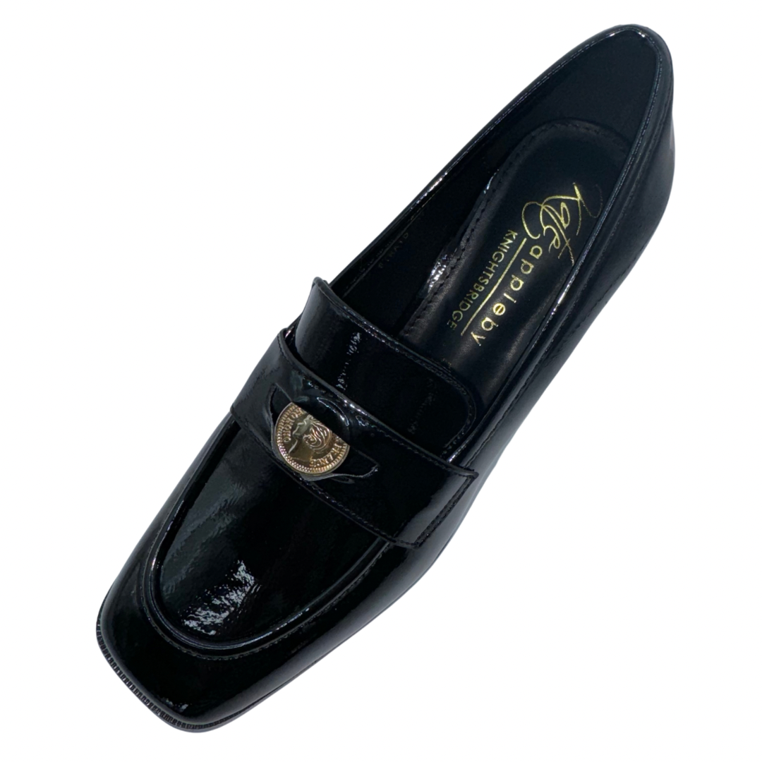 Kate Appleby Black Patent Loafers