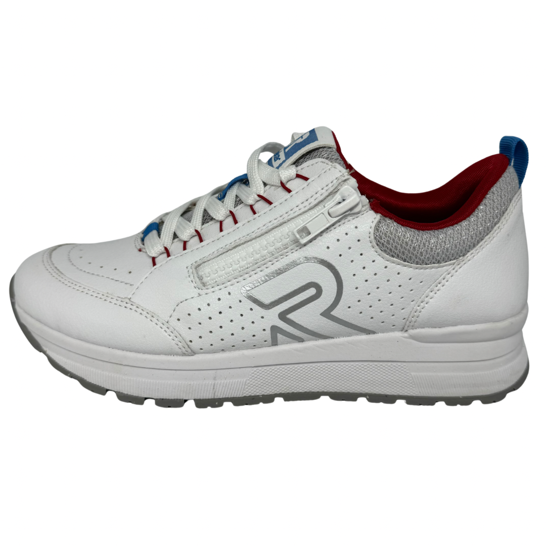 Rieker White and Silver Trainers