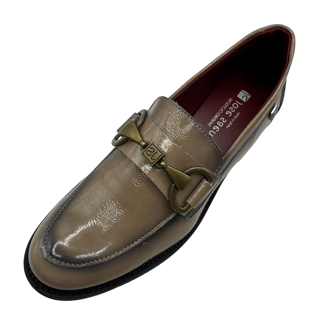Jose Saenz Taupe Patent Loafer