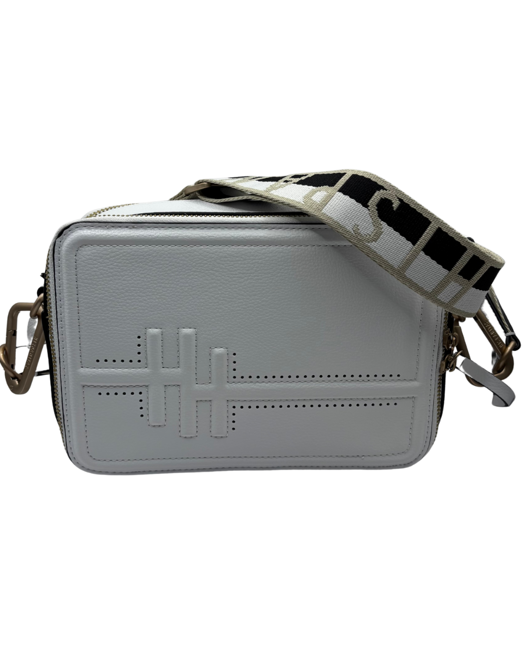 Hispanitas White, Black and Gold Crossbody Bag