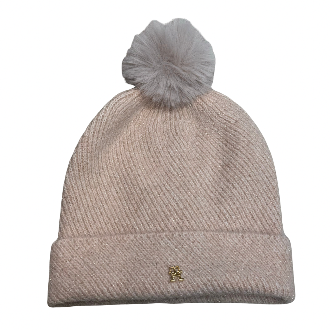 Tommy Hilfiger Pink Sparkle Bobble Hat