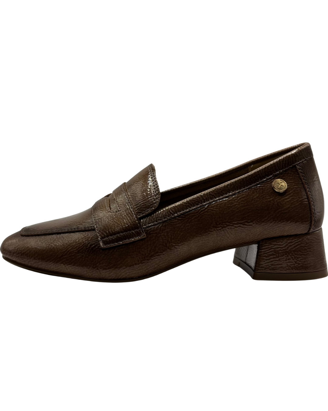 XTI Brown Heeled Loafers