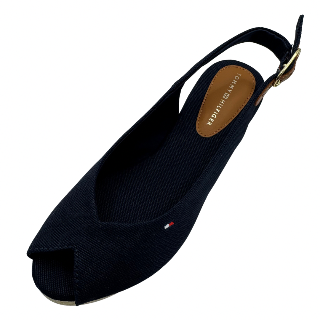 Tommy Hilfiger Navy Low Wedge Sandals