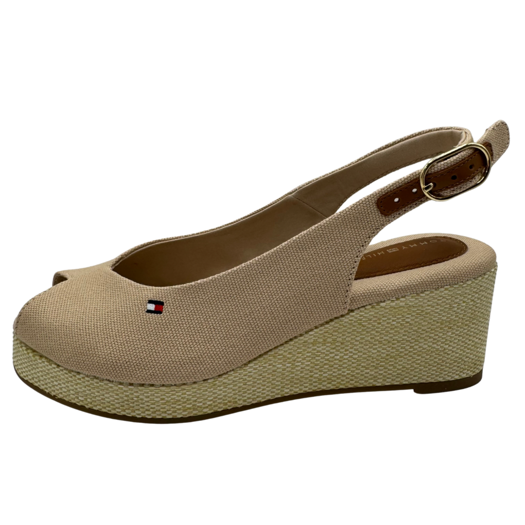 Tommy Hilfiger Taupe Low Wedge Sandals