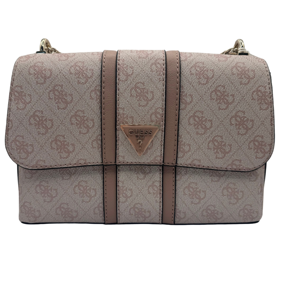 Guess Dusty Rose Logo Shoulder Bag