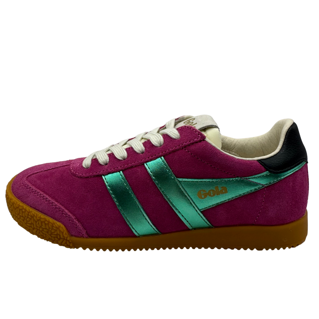 Gola Pink Trainers with Green Detail