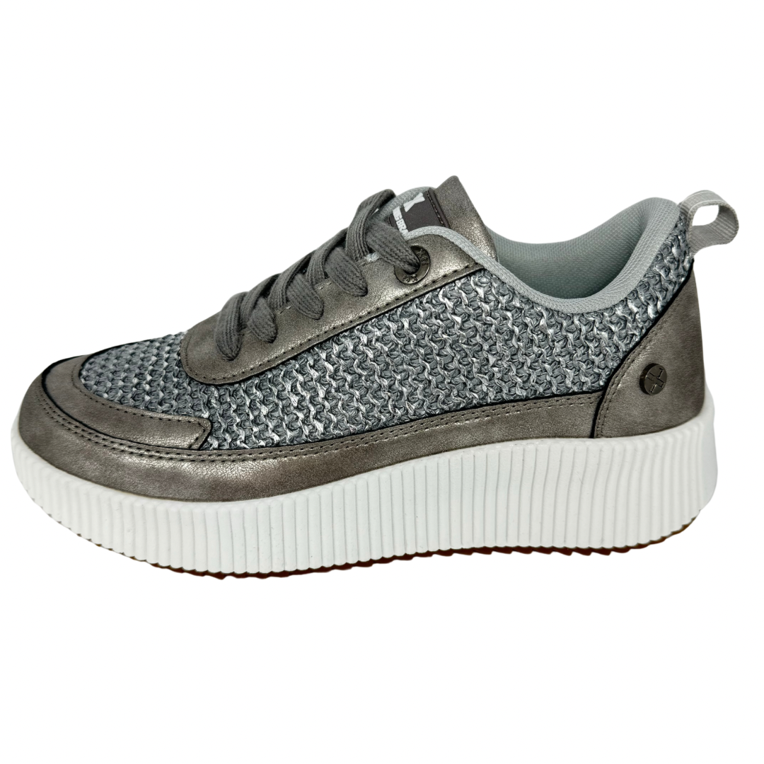 Xti Grey and Pewter Trainers