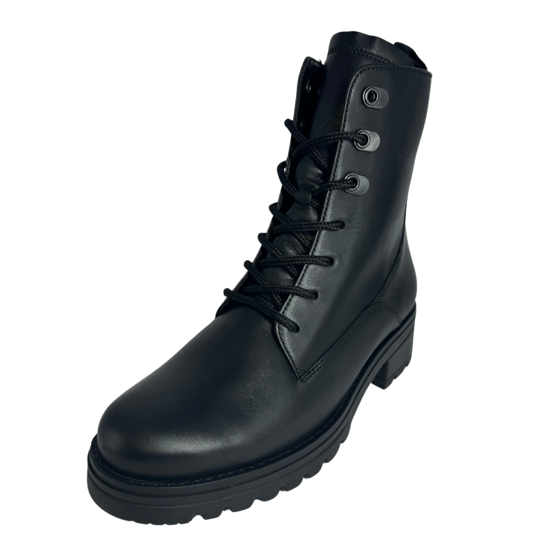 Gabor Black Lace Up Boots