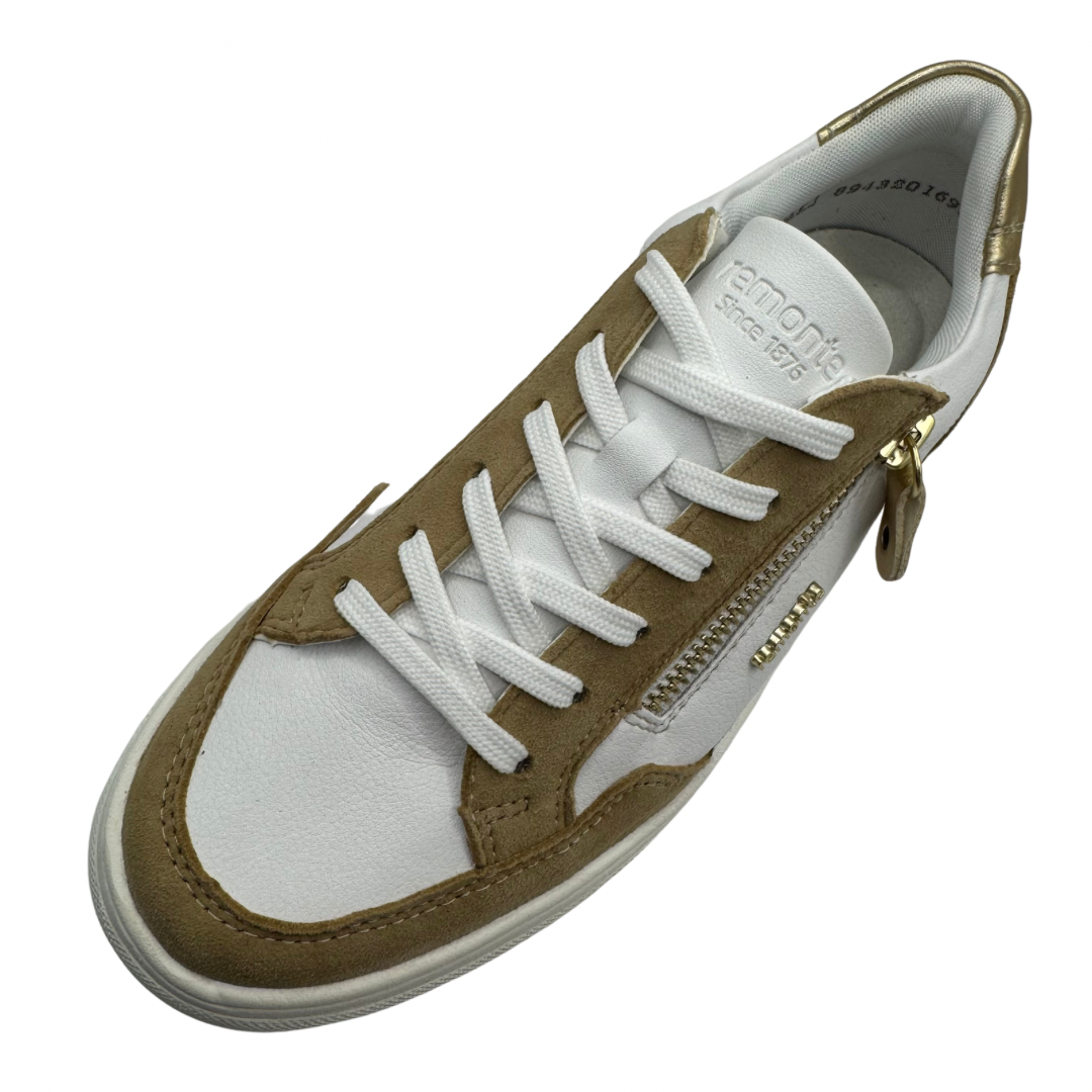 Remonte White &amp; Brown Trainers