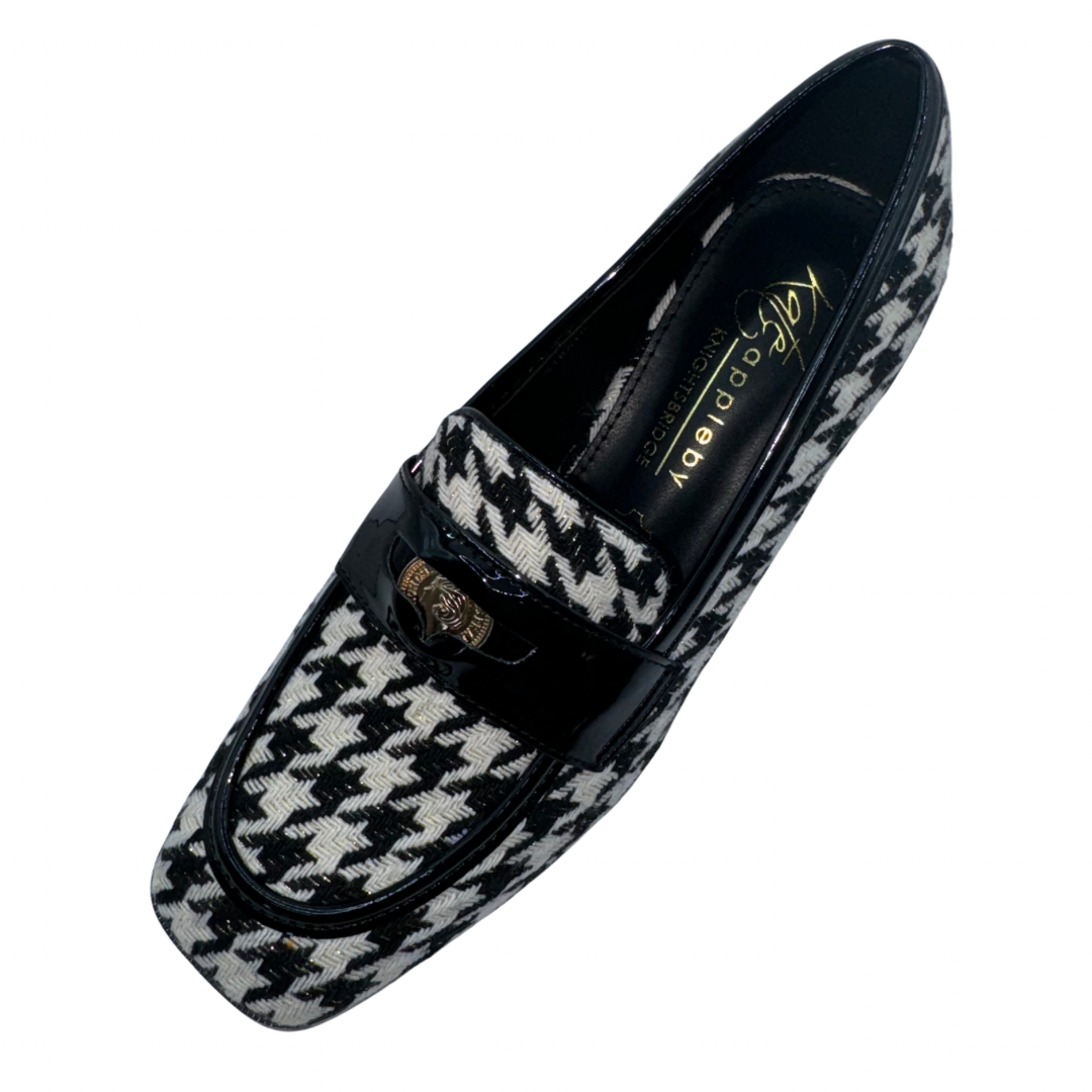 Kate Appleby Black Dogtooth Loafers