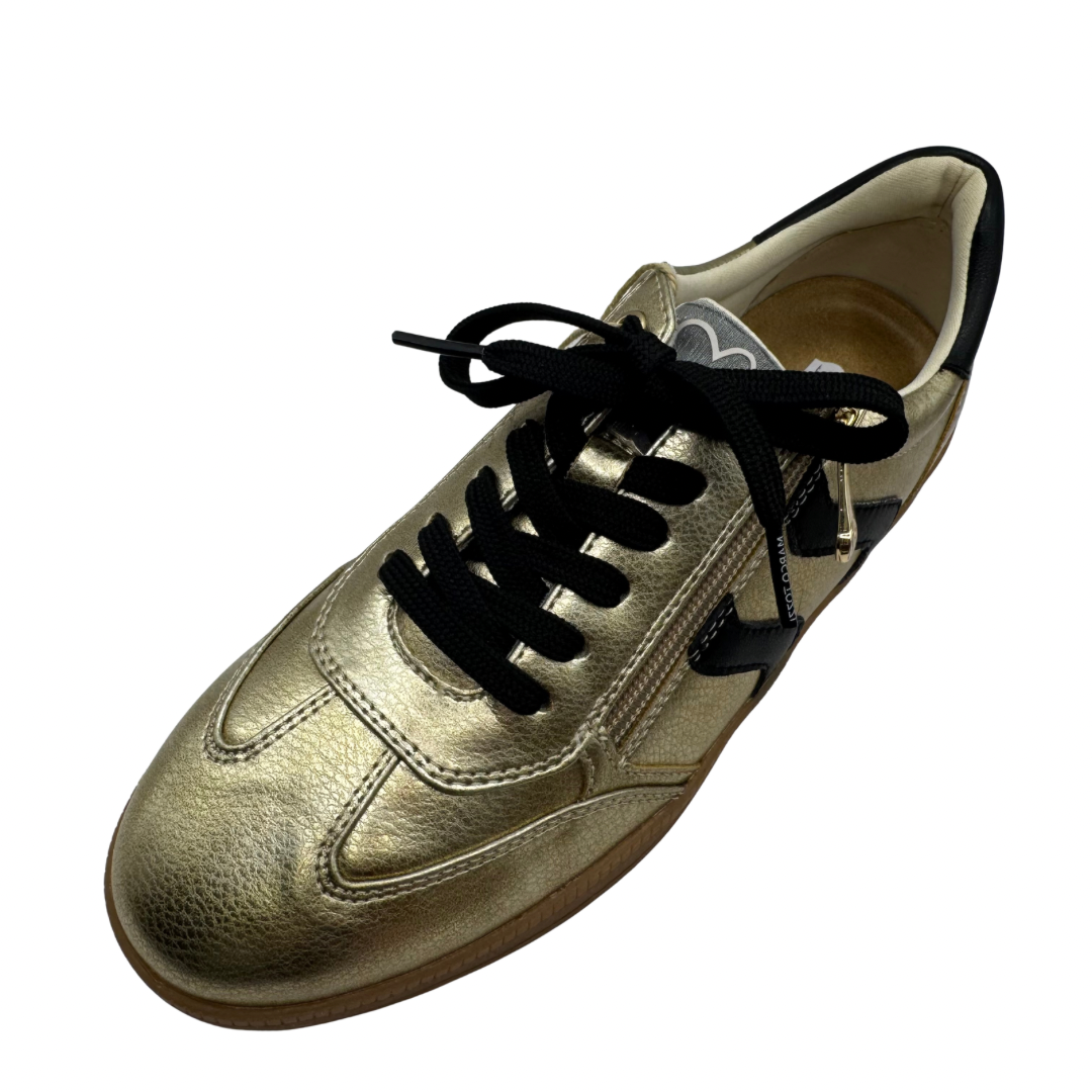 Marco Tozzi Gold &amp; Black Trainers