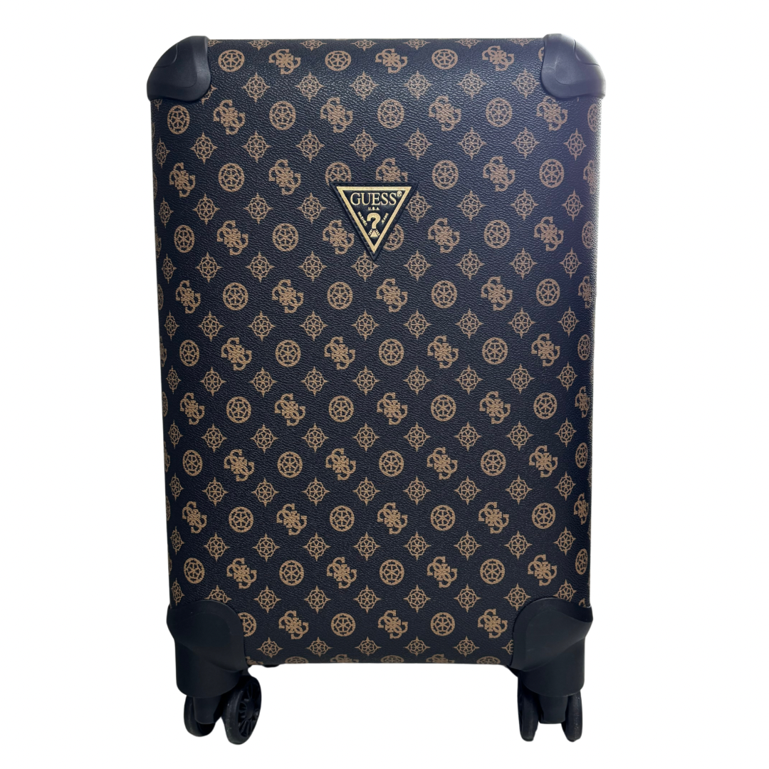 Guess Dark Brown Logo Suitcase