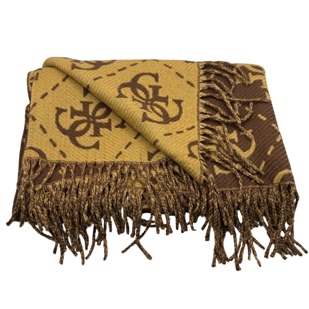 Guess Two Tone Brown Reversible Scarf