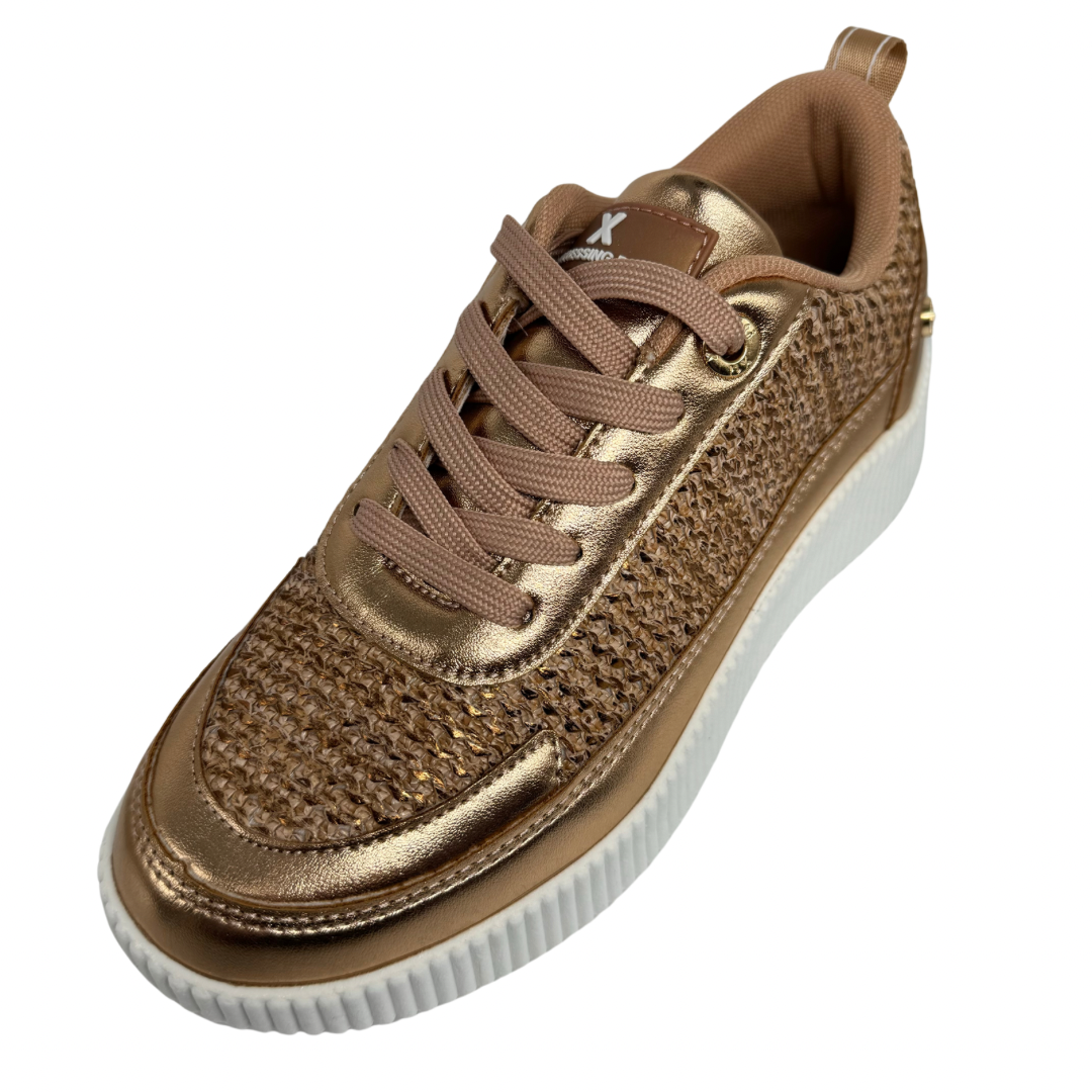Xti Gold Woven Trainer