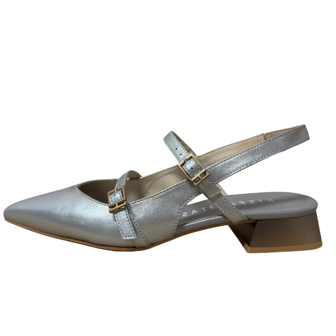 Hispanitas Silver Slingback with Double Straps