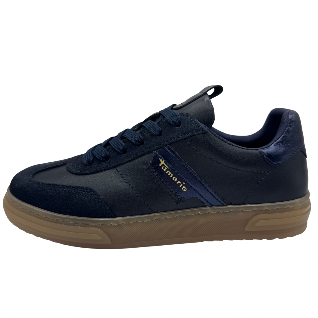 Tamaris Black &amp; Navy Trainers