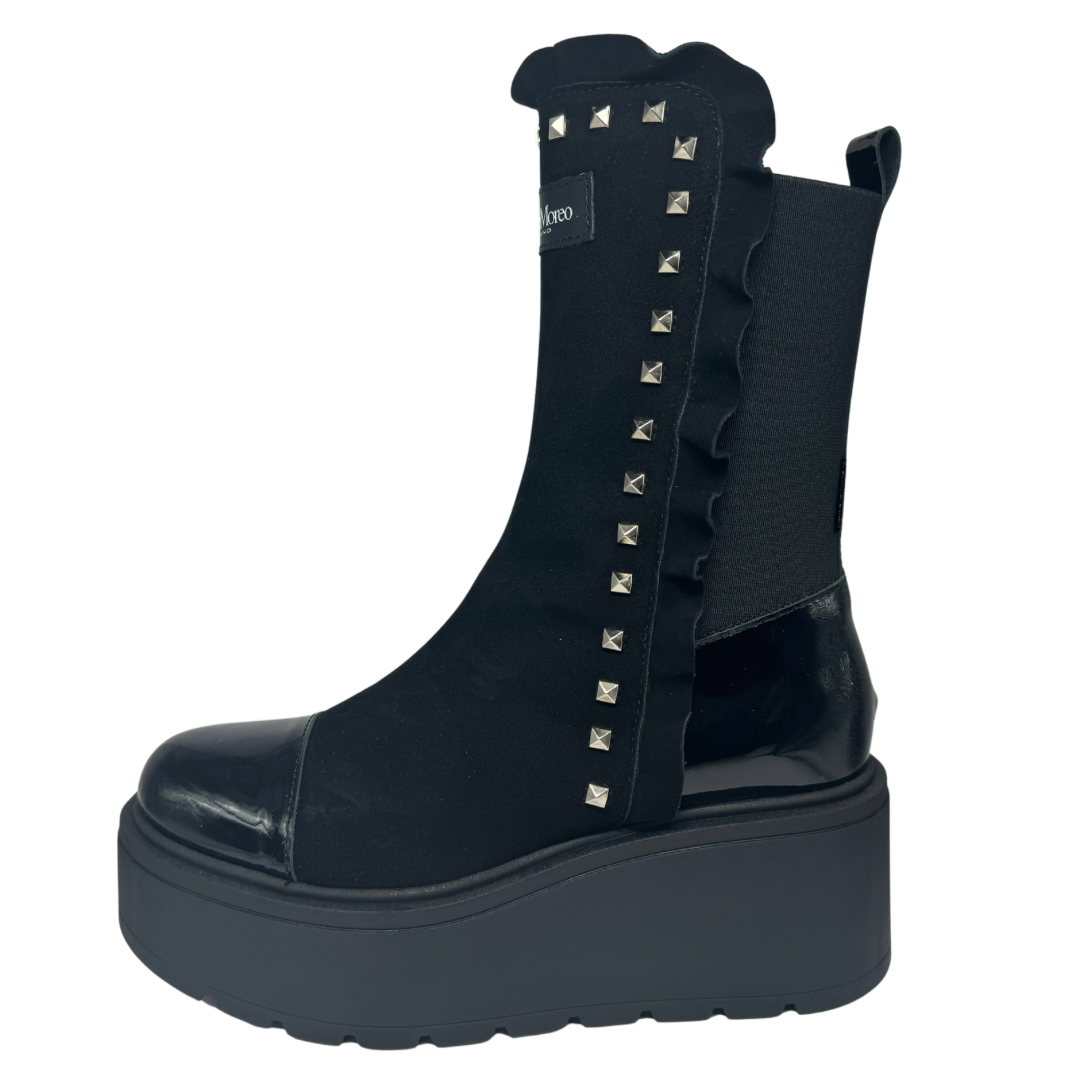 Marco Moreo Black Long Stud Boots