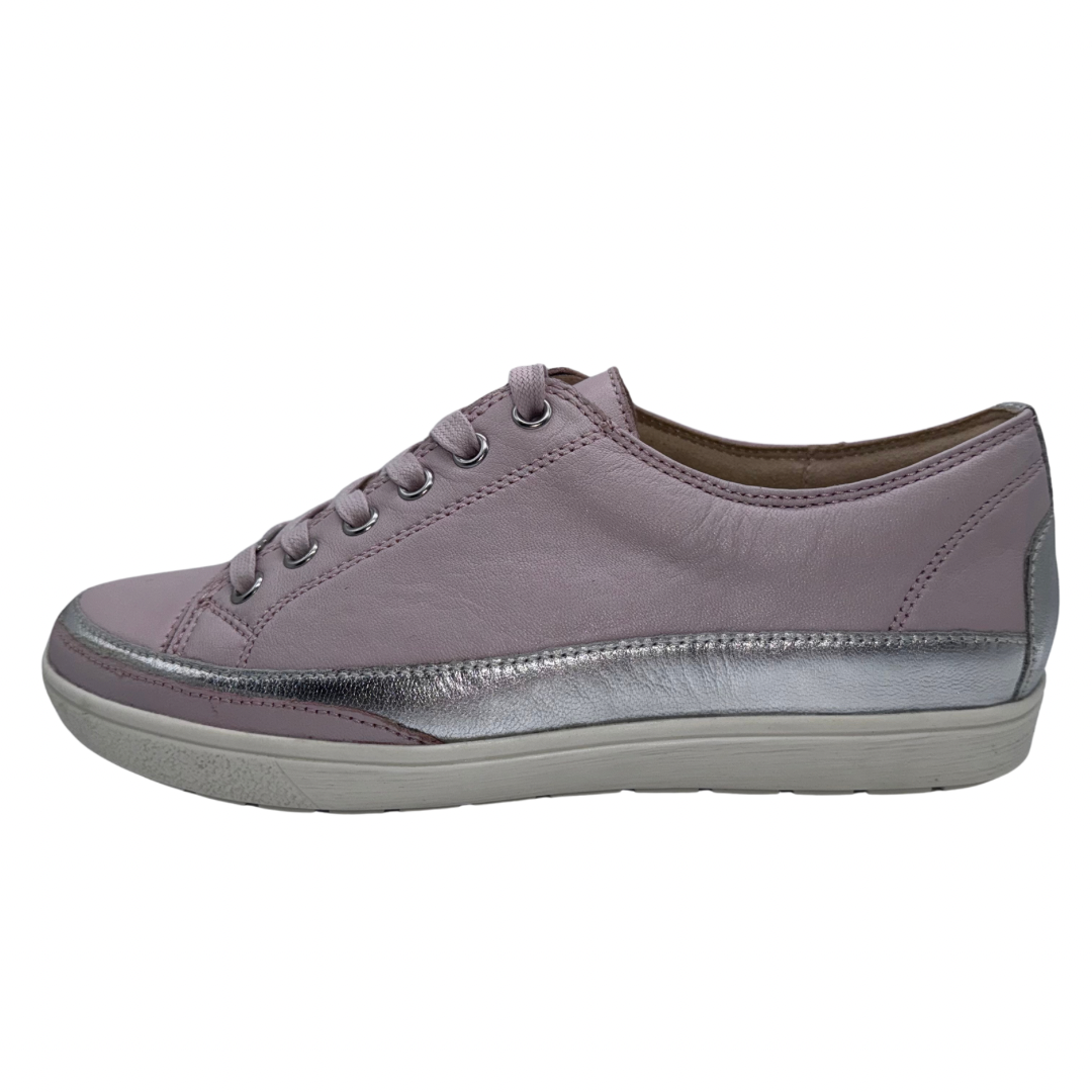 Caprice Lilac Leather Trainers