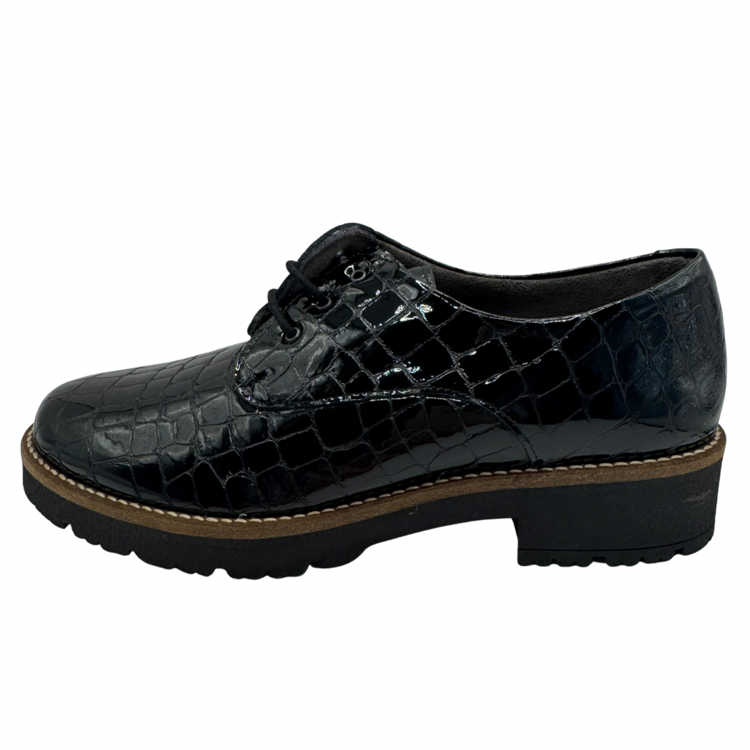 Pitillos Black Patent Brogues
