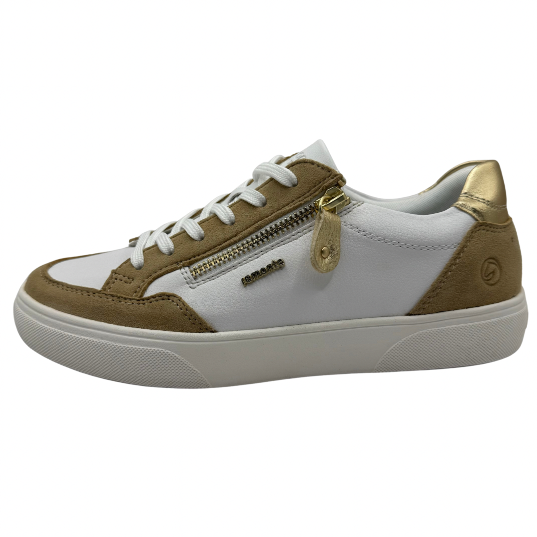 Remonte White &amp; Brown Trainers