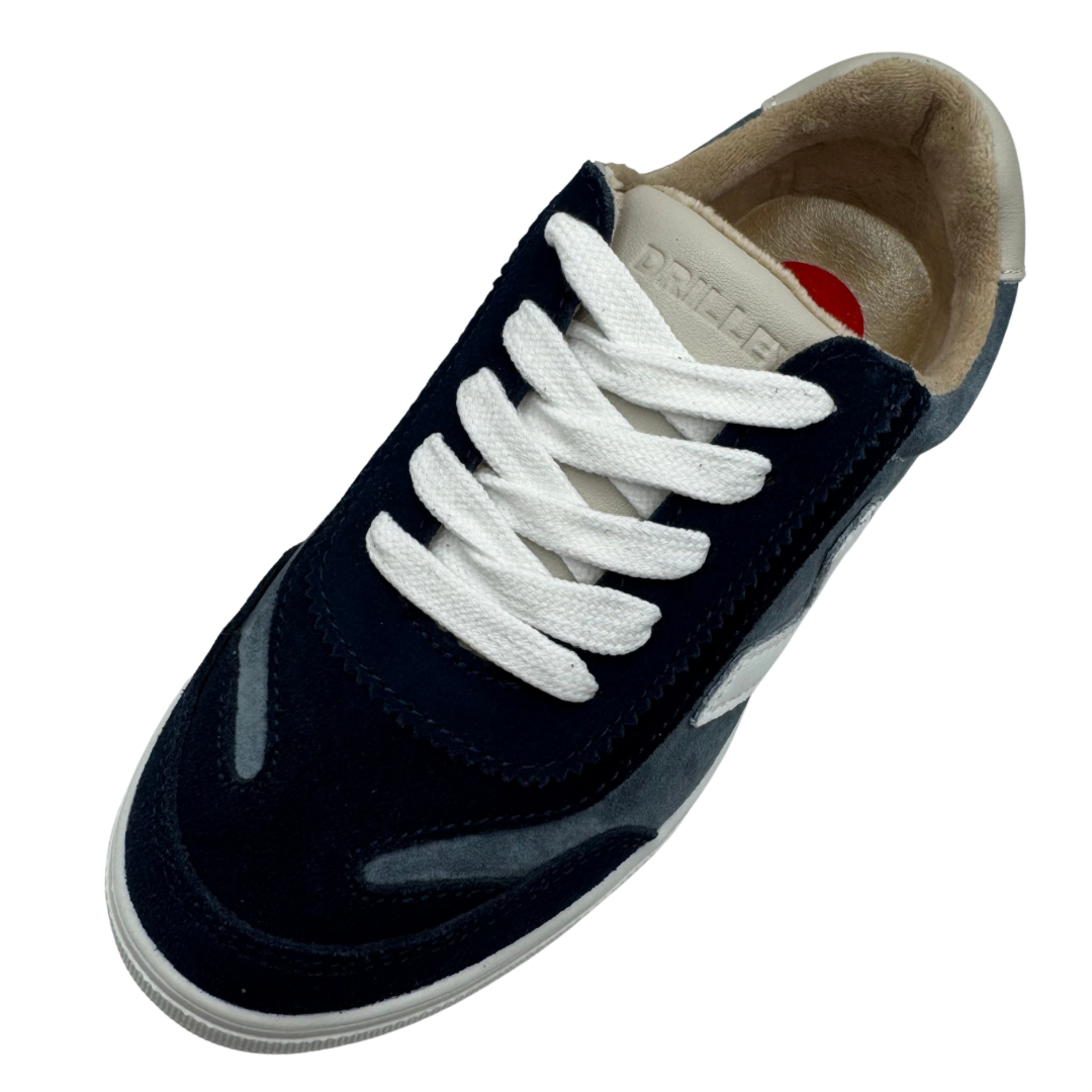 Drilleys Two Toned Navy Platform Trainers