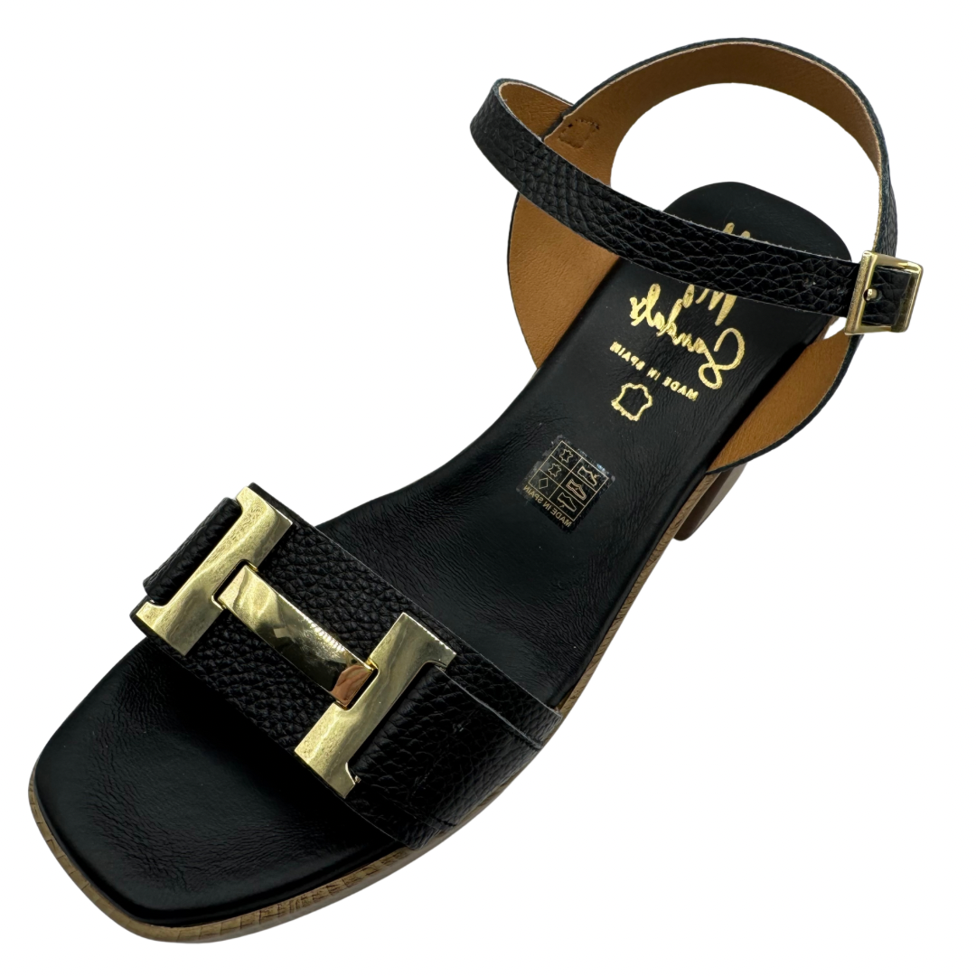 Oh My Sandals Black Block Heel Sandals