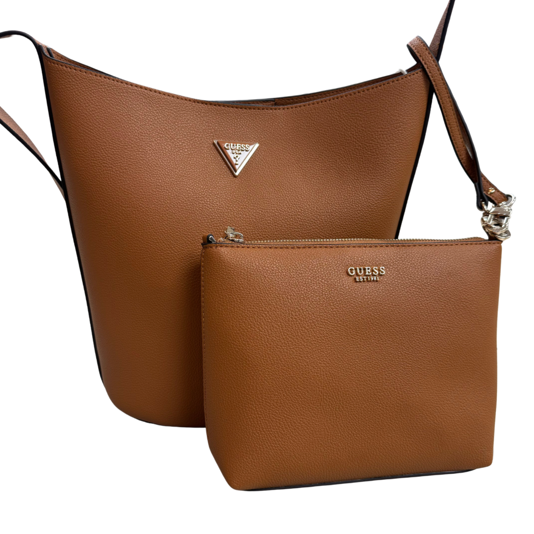 Guess Brown Bucket Shoulder Bag