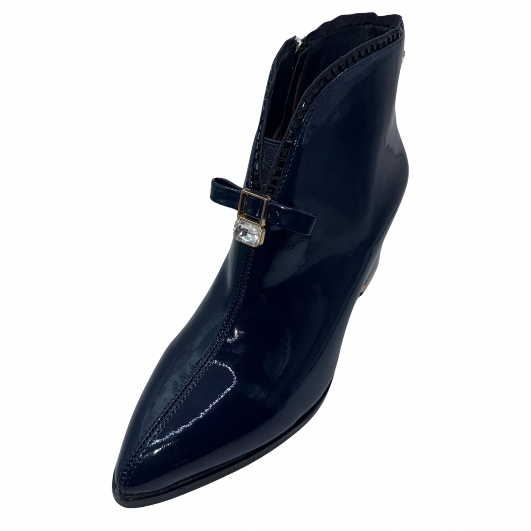 Kate Appleby Navy Patent Boots