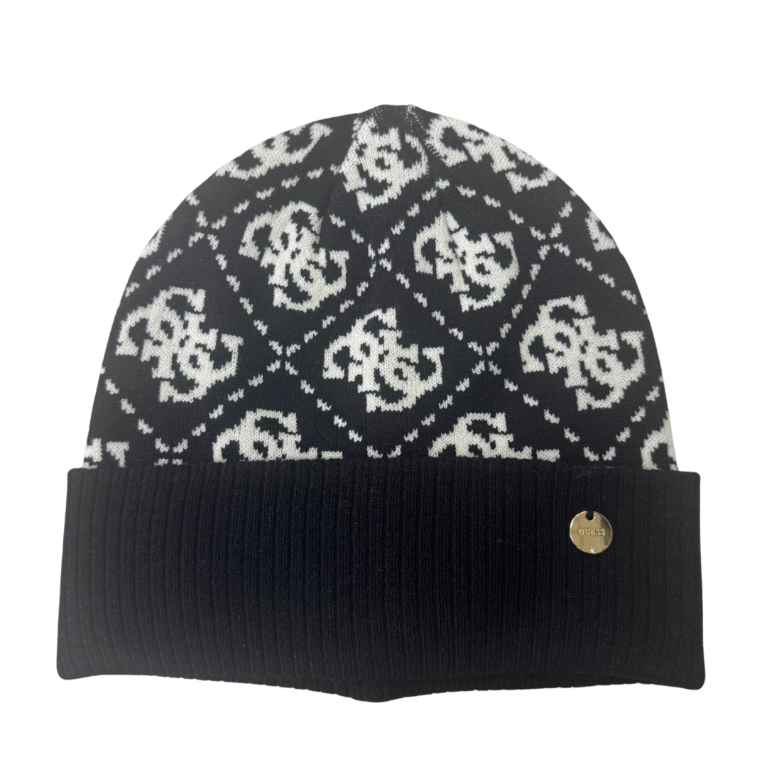 Guess Black Hat & Scarf Set