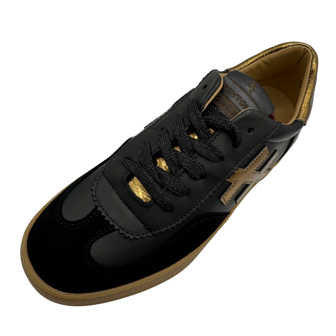 Another Trend Black &amp; Gold Trainers