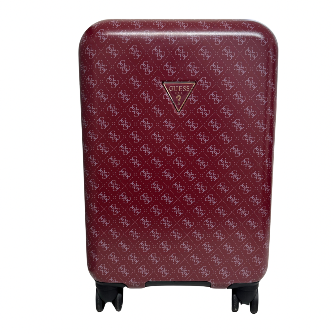 Guess Claret Logo Suitcase