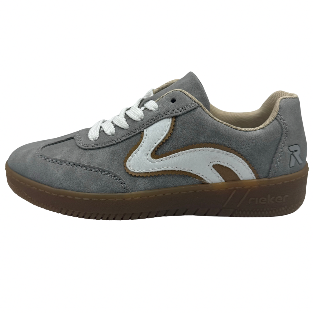 Rieker Grey Trainers with White Detail