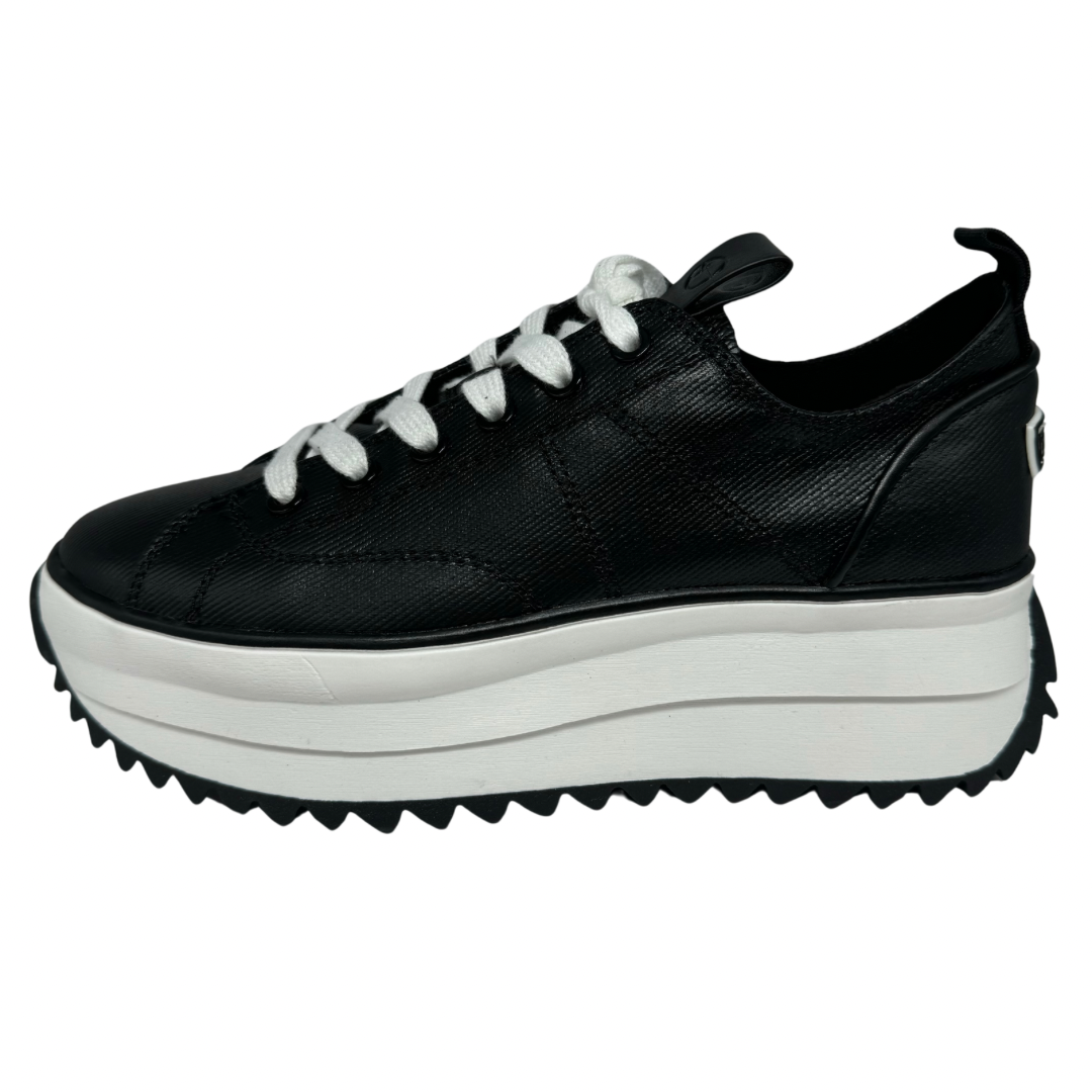 Tamaris Black Platform Trainers