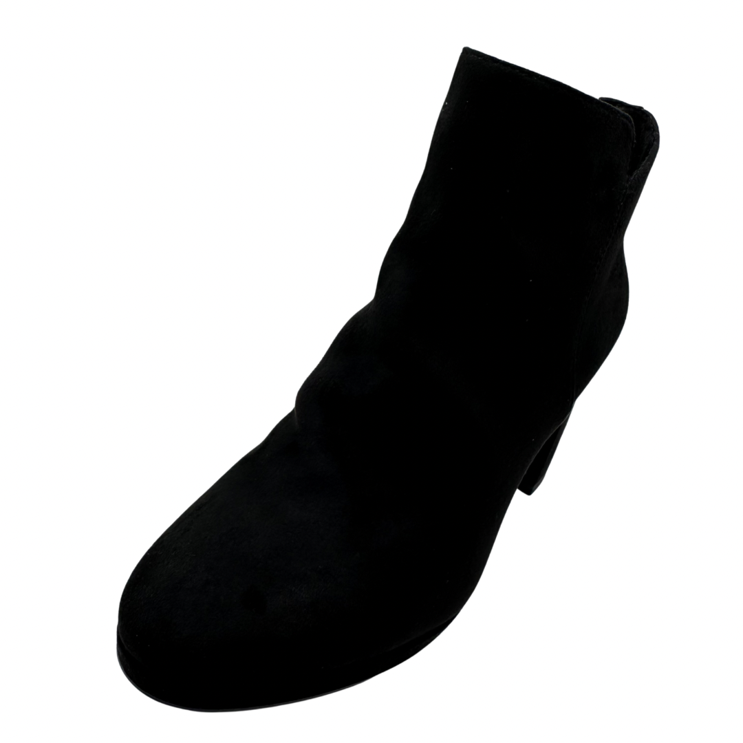 Tamaris Black Suede Heeled Boots