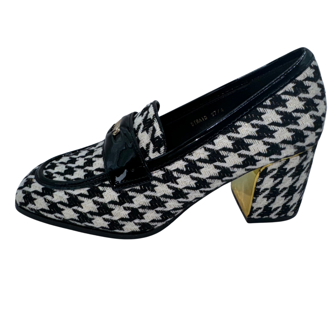 Kate Appleby Black Dogtooth Loafers