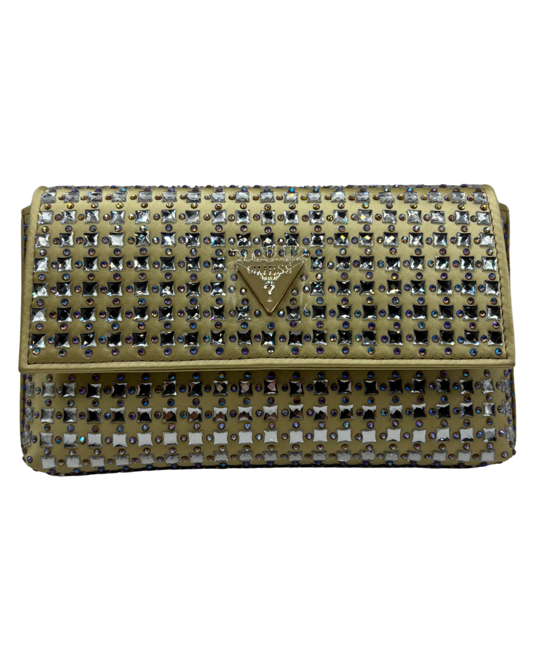 Guess Gold Diamanté Clutch Bag