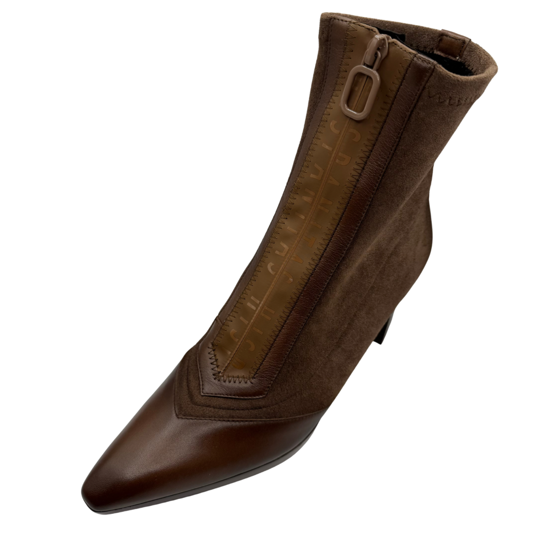 Hispanitas Brown Pointed Heeled Boots
