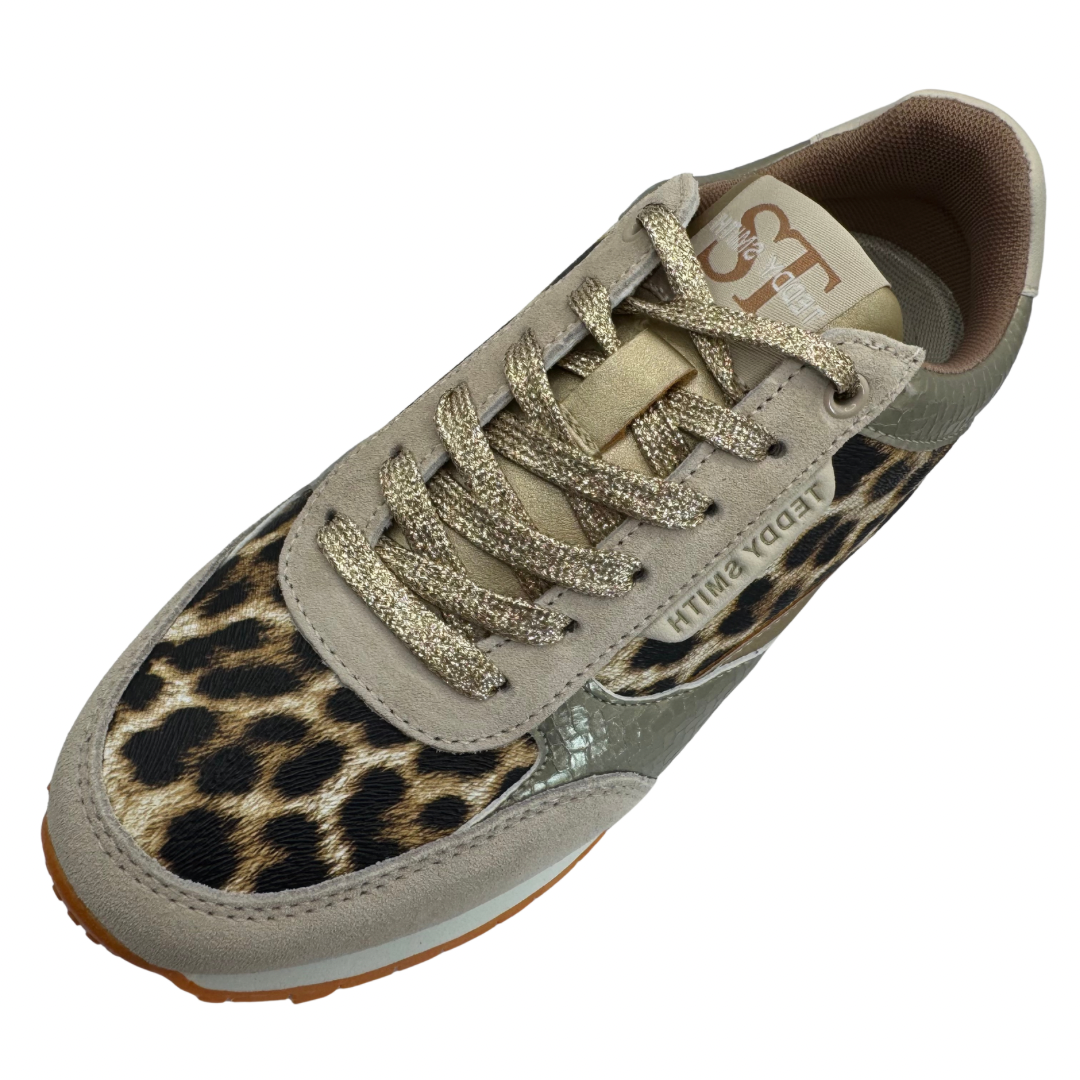Teddy Smith Beige &amp; Leopard Print
