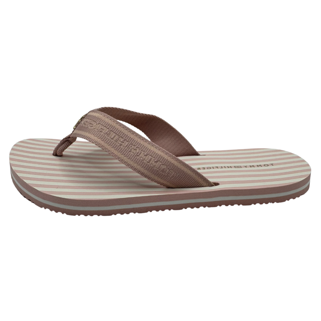Tommy Hilfiger Pink Stripe Flip Flops