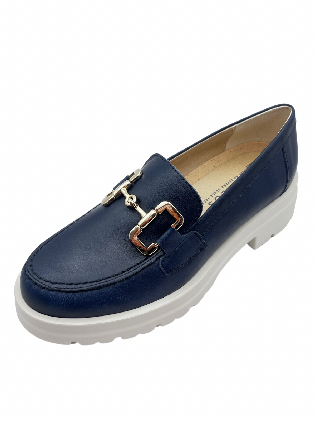 Pitillos Navy Leather Loafers