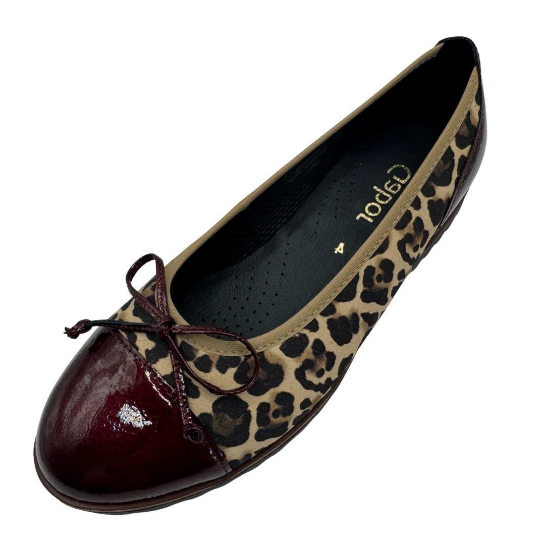 Gabor Leopard Print Slip On Pump