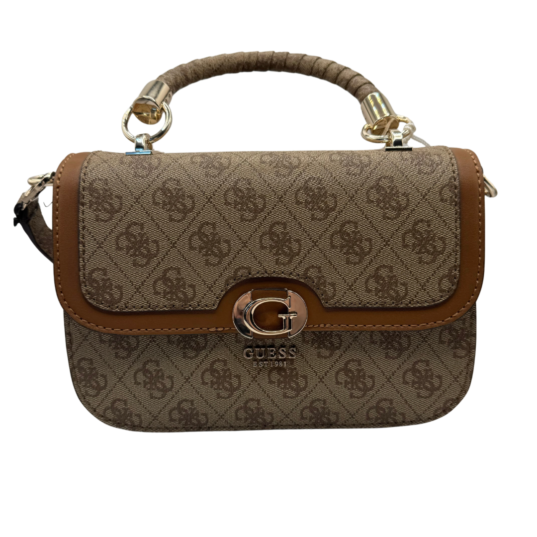 Guess Brown Latte Logo Crossbody