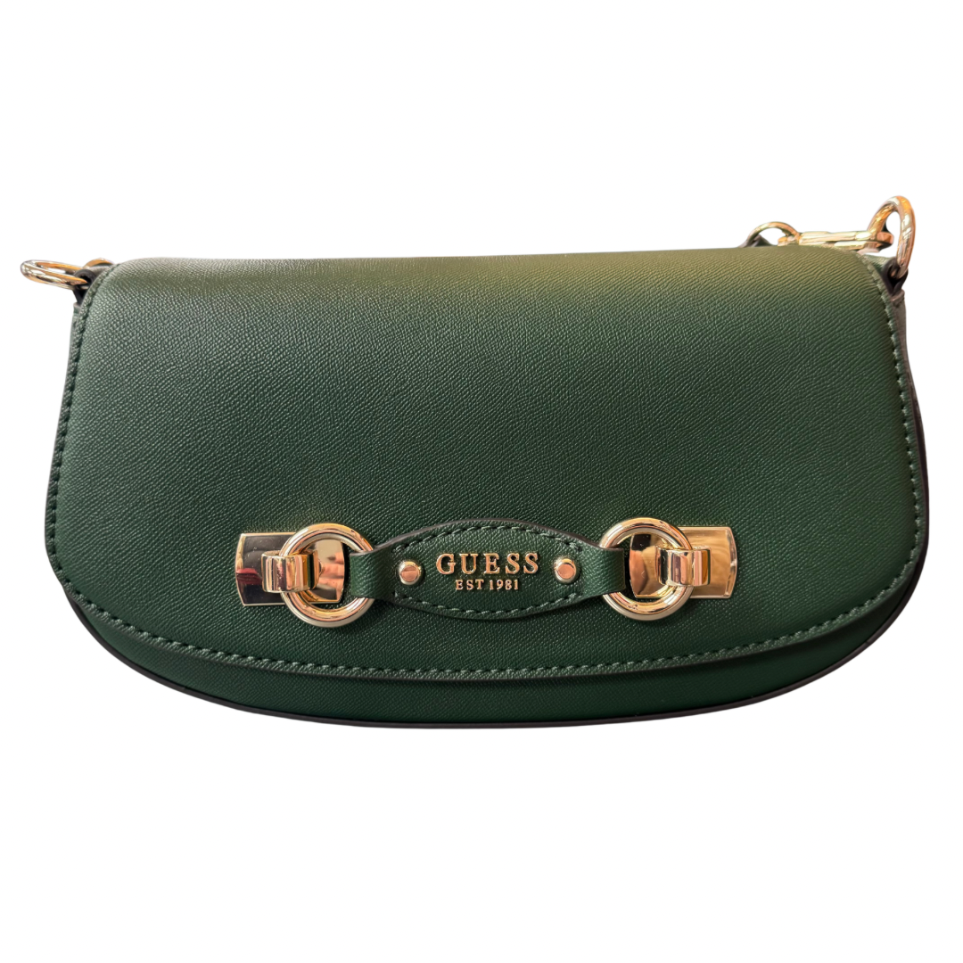Guess Green Crossbody Bag with Gold Detail