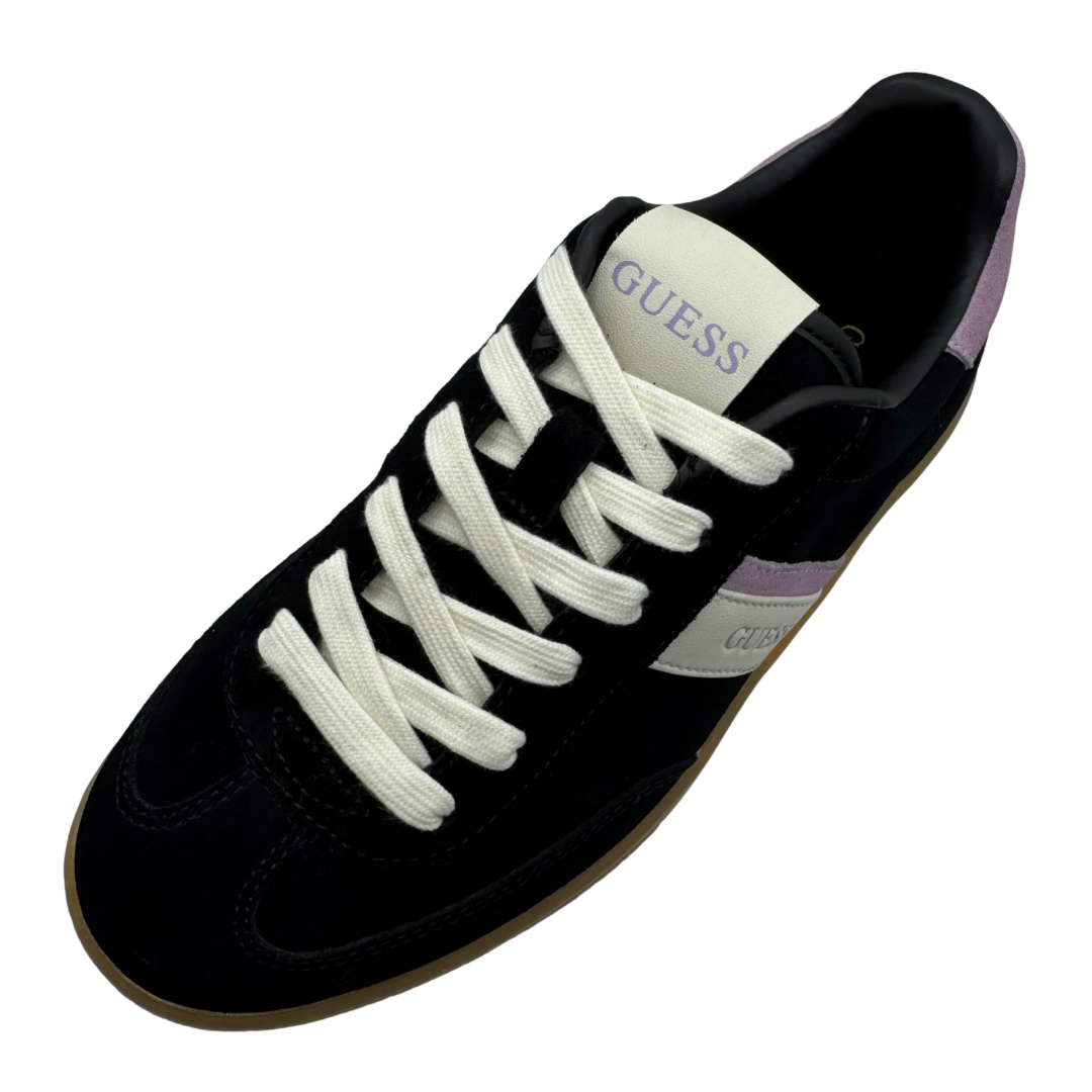 Guess Black Suede &amp; Purple Trainers