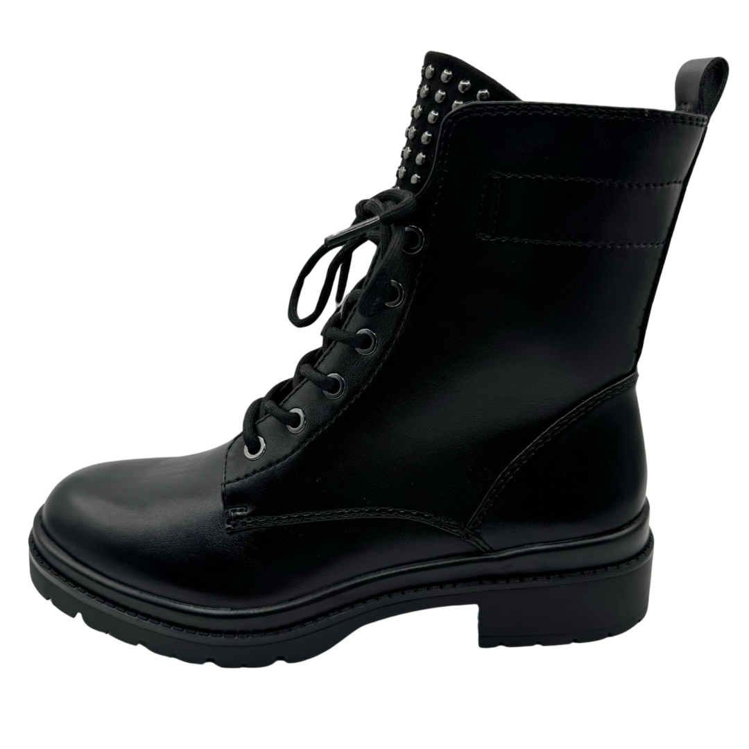 Tamaris Black Boots with Studs on Tongue