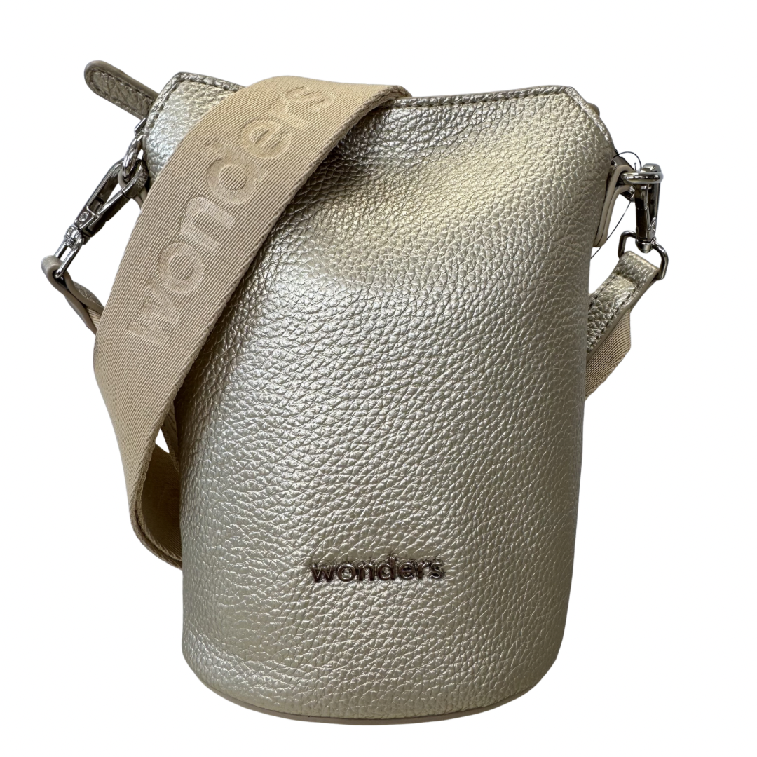 Wonders Gold Crossbody Bucket Bag