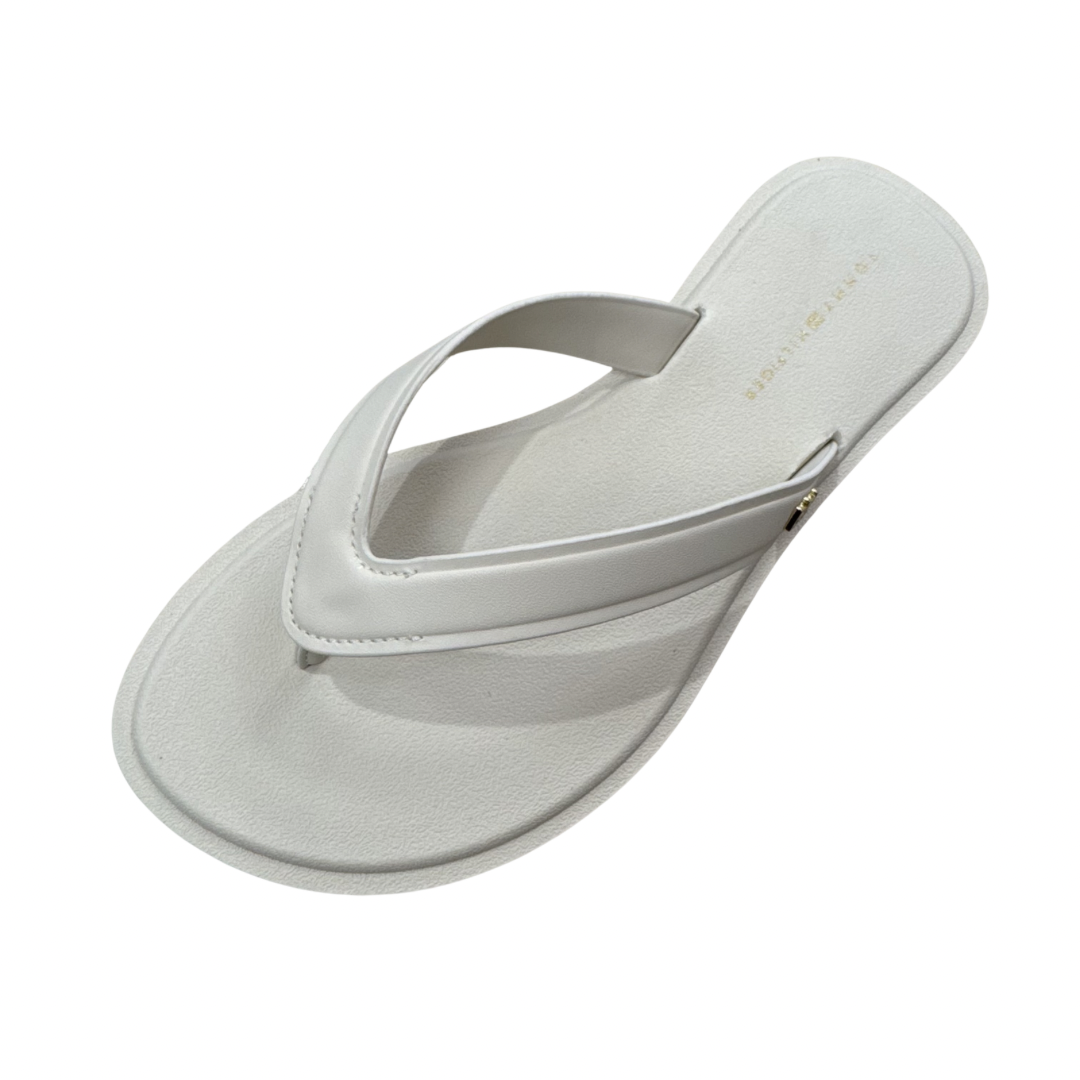 Tommy Hilfiger Cream Flip Flops