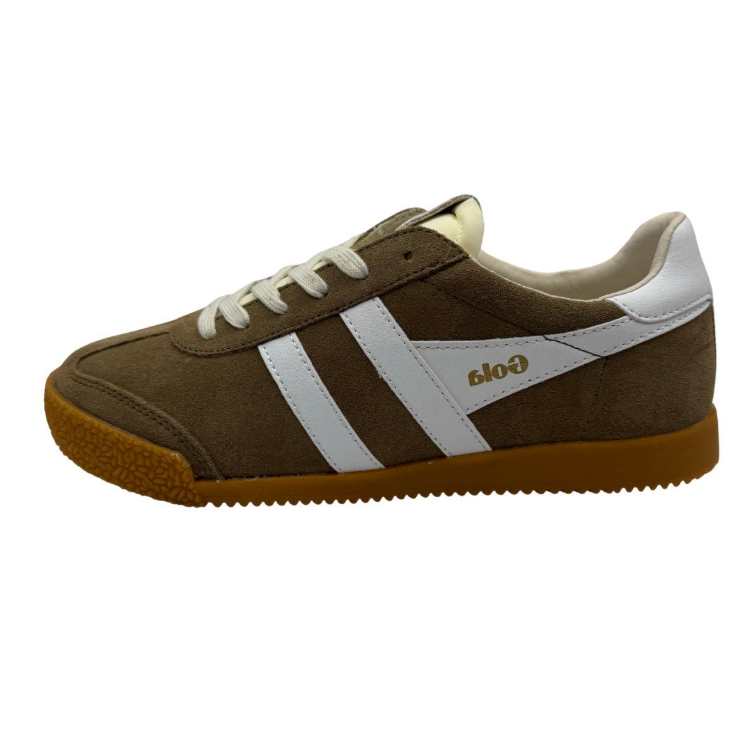 Gola Brown &amp; White Suede Trainers