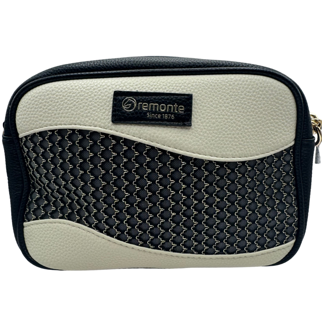 Remonte Black &amp; Cream Crossbody with Chain Strap