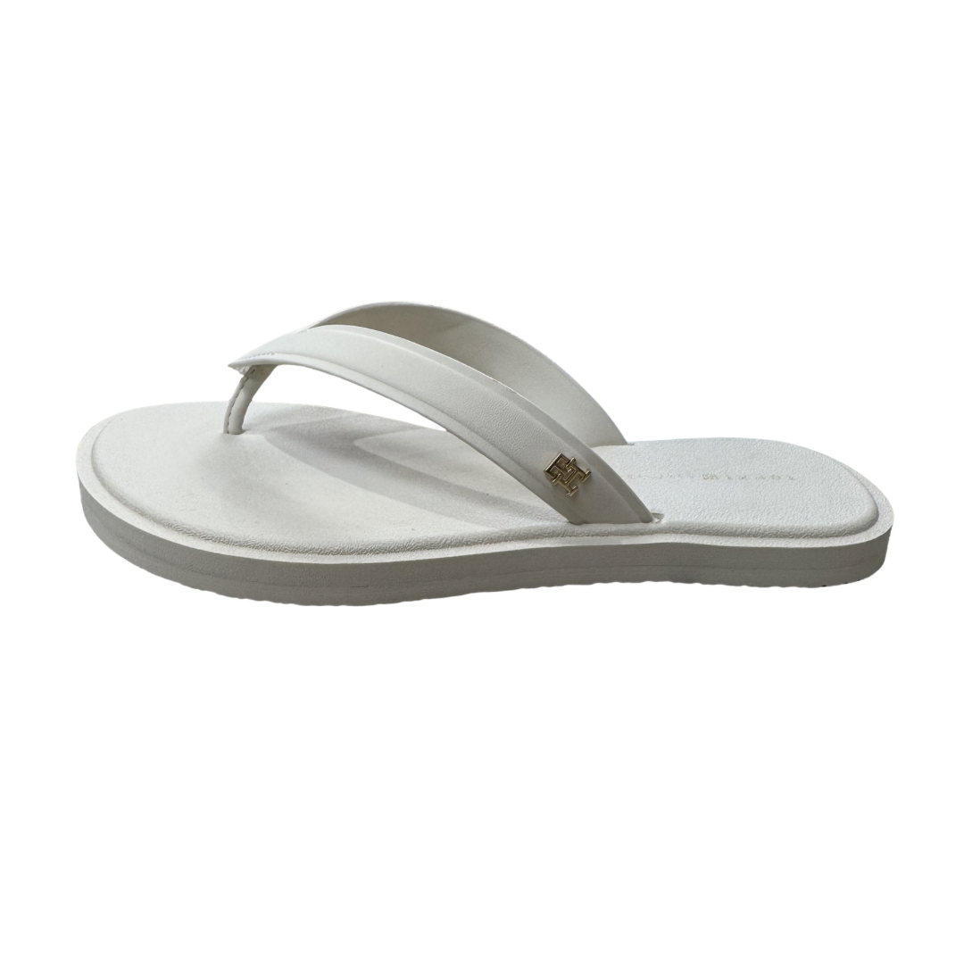 Tommy Hilfiger Cream Flip Flops